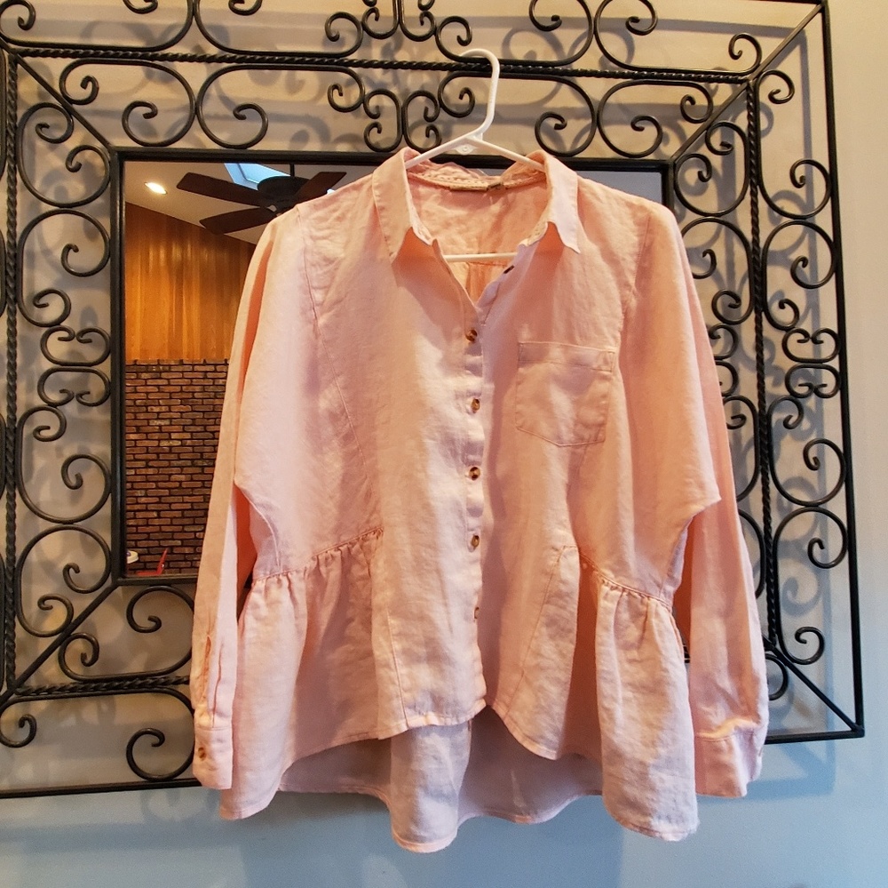 Holding Horses Linen Peplum - Picture 3 of 7